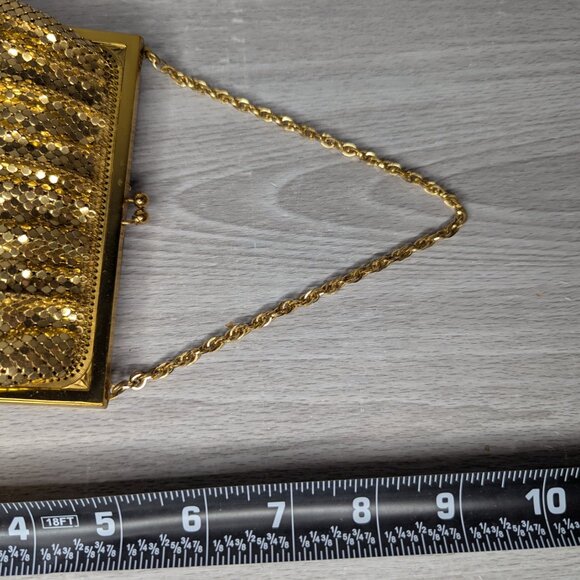 Vintage Whiting & Davis Gold Metal Mesh Handbag w/Original Comb, Change Purse - Picture 13 of 16